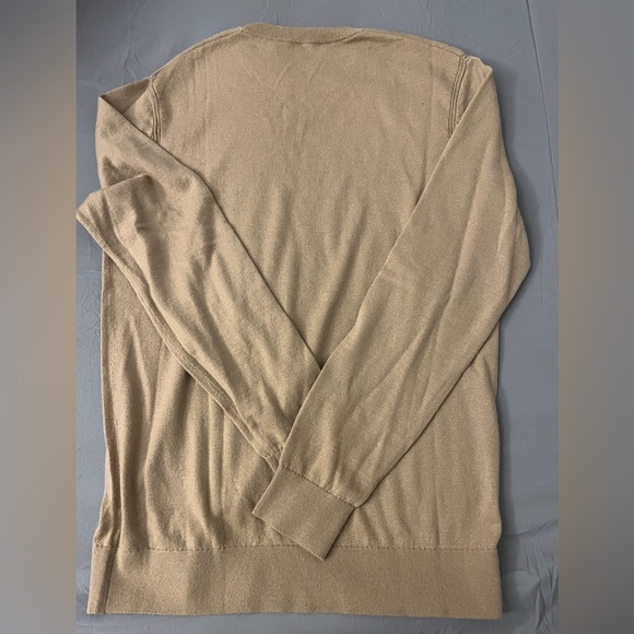 Brand new / never work Theory Riland Harmon Merino Wool Sweater Tan medium - Picture 2 of 3
